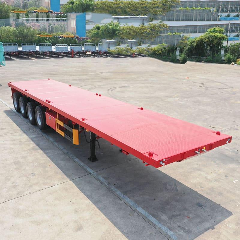 CIMC 2/3/4 axles new factory customized 12m 13m 14m 40t 60t 80t100t Africa container cargo transport flatbed deck semi trailer