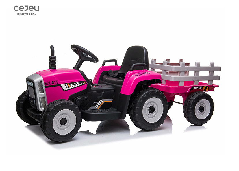 12v500ma Plastic Ride On Tractor With Hopper 8km/Hr Large Ride On Tractor
