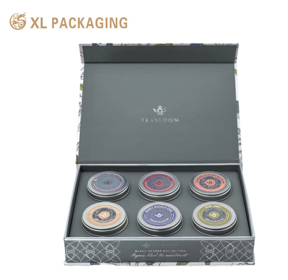 Customized Design Tea Paper Packaging Box , Eco Friendly Luxury Magnetic Gift Paper Boxes