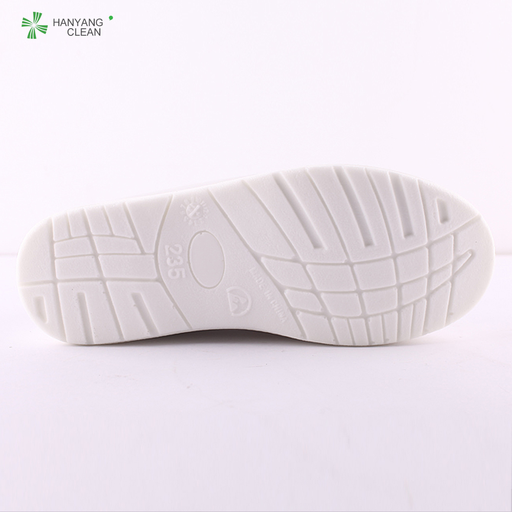 Blue And White Anti Static Shoes , ESD PU Non Slip Work Boots For Cleanroom