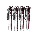 Flat Twisted Rope Shoe Strings Knitted 1cm Flat Boot Laces Printed
