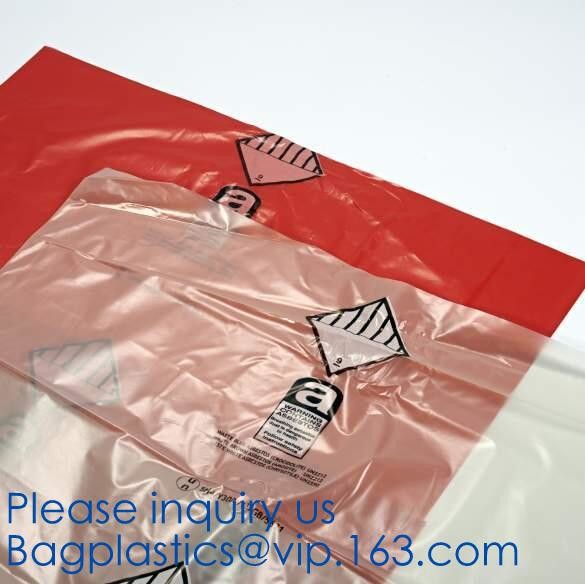 Hazardous Waste Yellow Plastic Bag Asbestos Garbage Bag,large size thicker LDPE asbestos remove bags,asbestos garbage ba