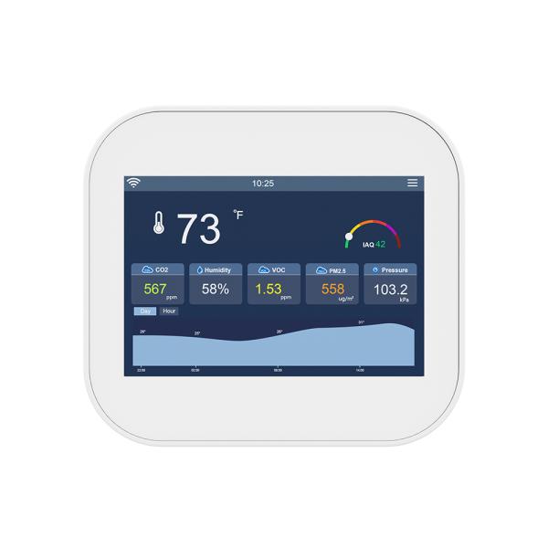 Quality Touchscreen Indoor Smart Air Quality Monitor Title Optimization: Highlight Tech & Scene Relevance:CH60 for sale