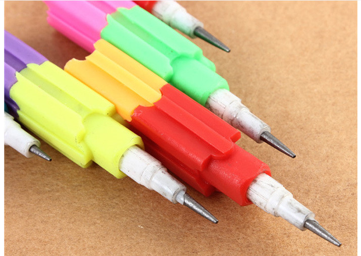 Colorful Stacker Swap 8 Color Section Building Block Non-Sharpening Pencil multifunction Bullet pencil For Kids