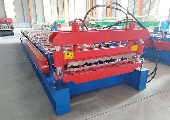 Solid Shaft IBR Sheet Roll Forming Machine Shaft Diameter 76mm Chain Transmission