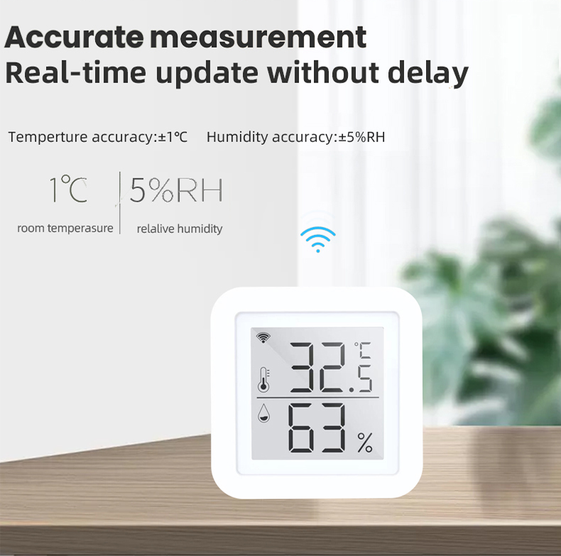 LED Screen 2.4G Wifi Thermometer Hygrometer Smart Hygrometer Alexa