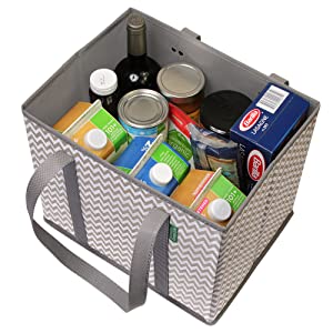 shopping bag holds groceries and keeps organized