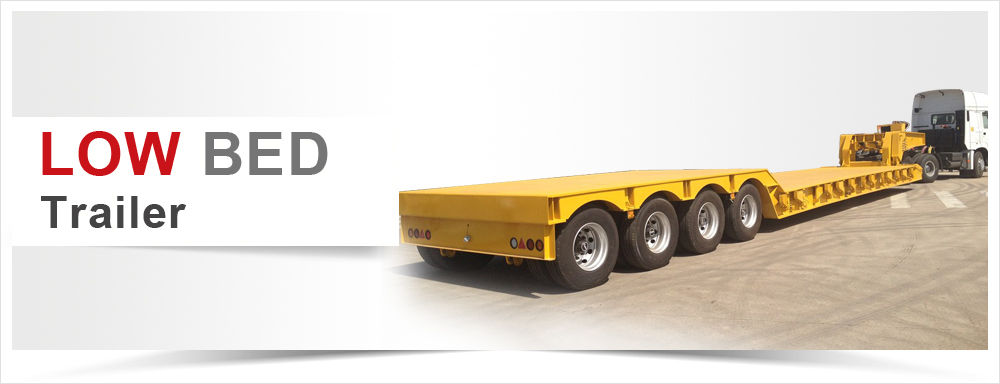 - 3 Axles Detachable Lowbed Modular Lowboy Semi Trailer Equipment with Hydraulic Ramp