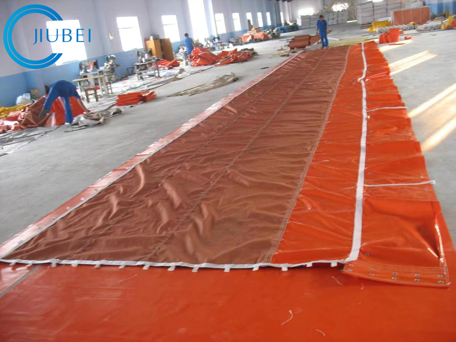Flame Retardant Silt Curtain With PVC / Rubber Accessories