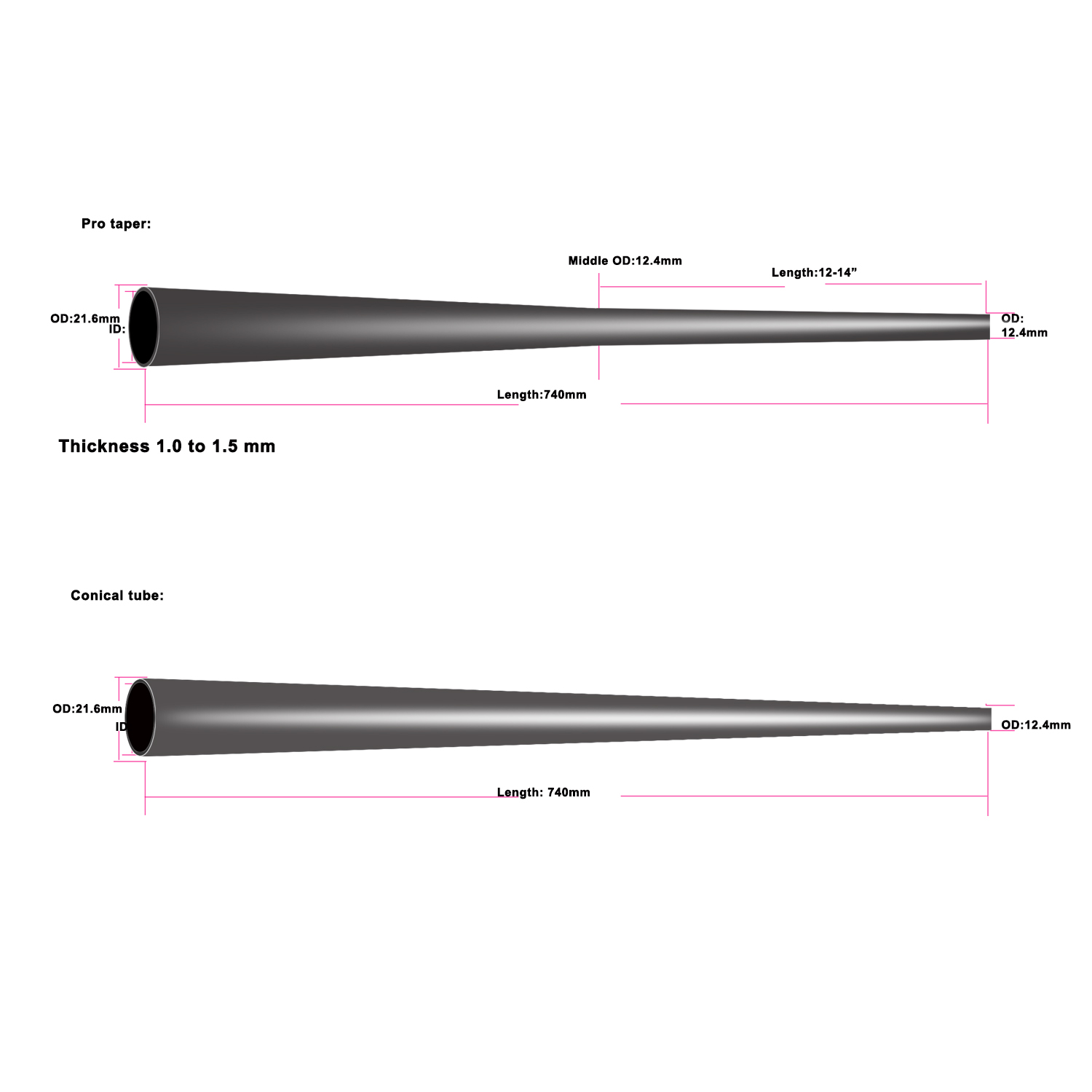 Customization 100% Carbon Fiber Cue Stick for Carom Billiard Cues Customized Length