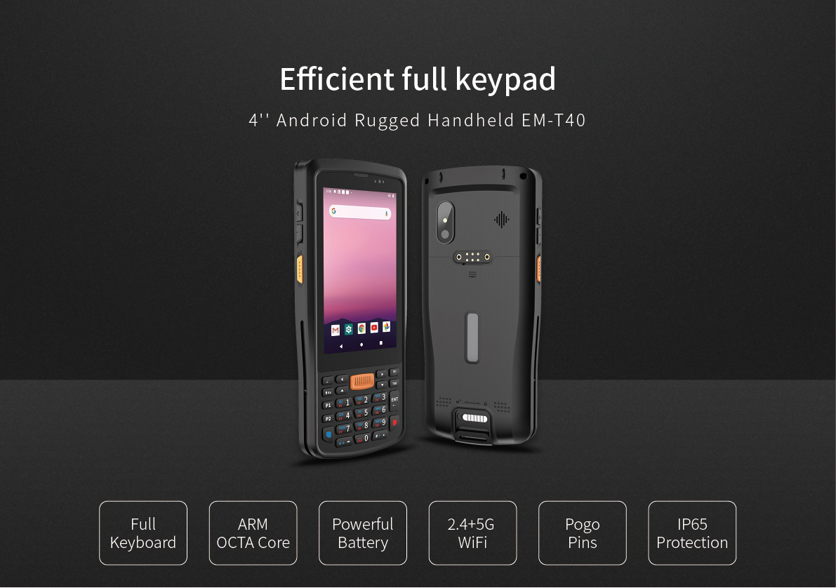 Industrial Android Barcode Scanner PDA with Rugged Design and Waterproof Communication