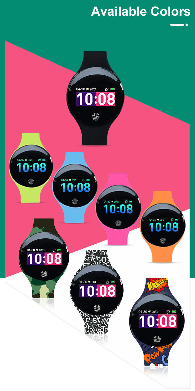 Bluetooth 5.2 Fitness Tracker ROM 512kB Body Temperature Remote Camera For Women