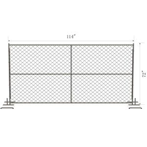  6ft x 12ft ,8ft x 12ft, 4ft x 12ft temporary chain link fence mesh 2&quot;x2&quot;/(50mm x 50mm) 2¼&quot;x2¼&quot;(57mmx57mm) Manufactures