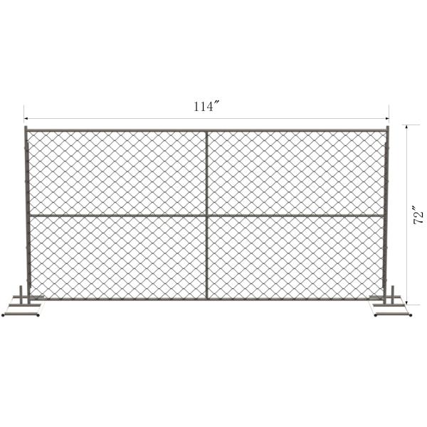 6ft x 12ft ,8ft x 12ft, 4ft x 12ft temporary chain link fence mesh 2"x2"/(50mm x