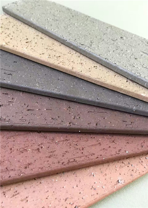 Thickness 5mm of Thin Purple Split Face Brick For Wall Decoration