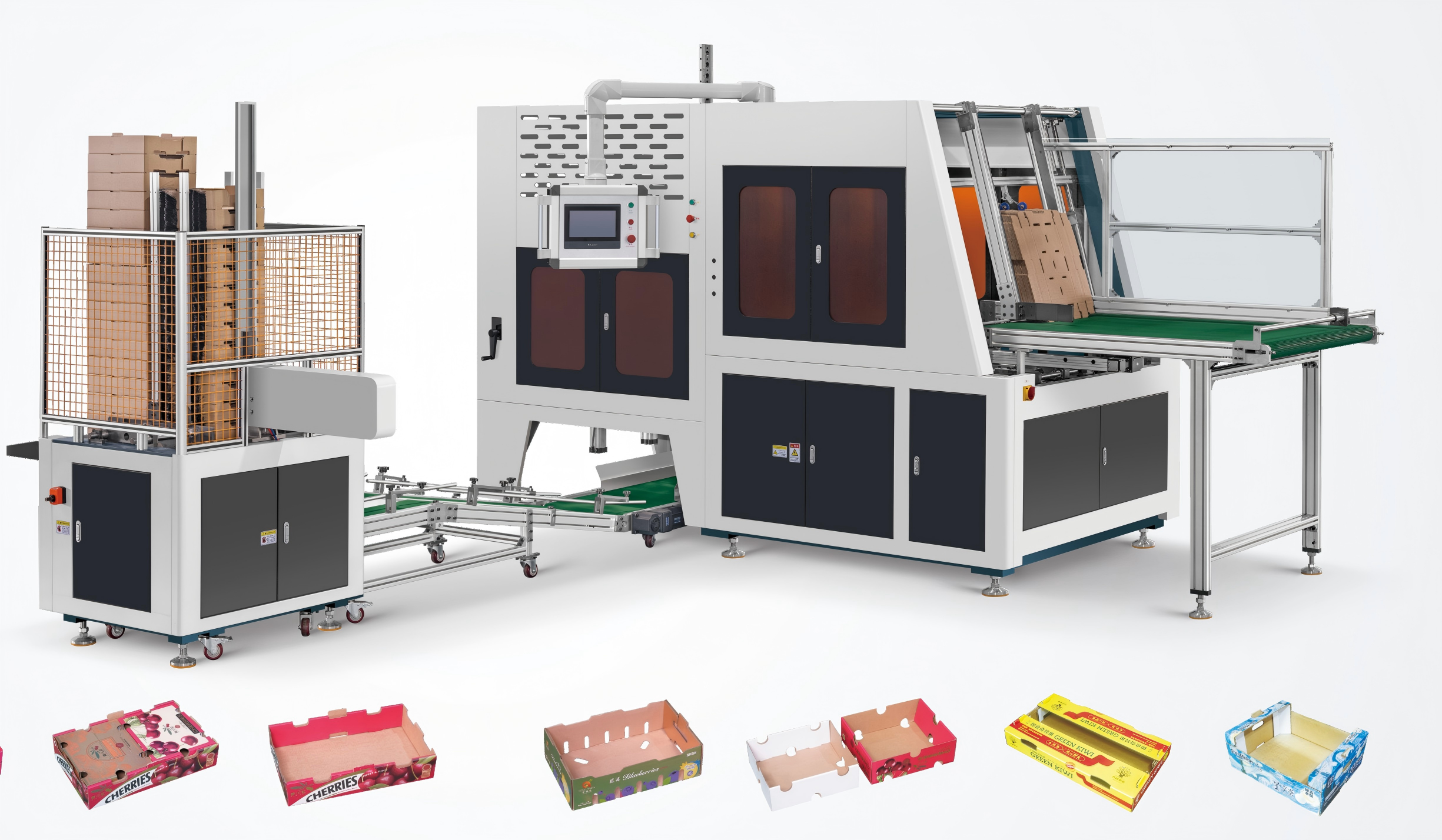 Fully Automatic Carton Processing Machine Fruit/Vegetable Packaging Boxes And Other Product Boxes