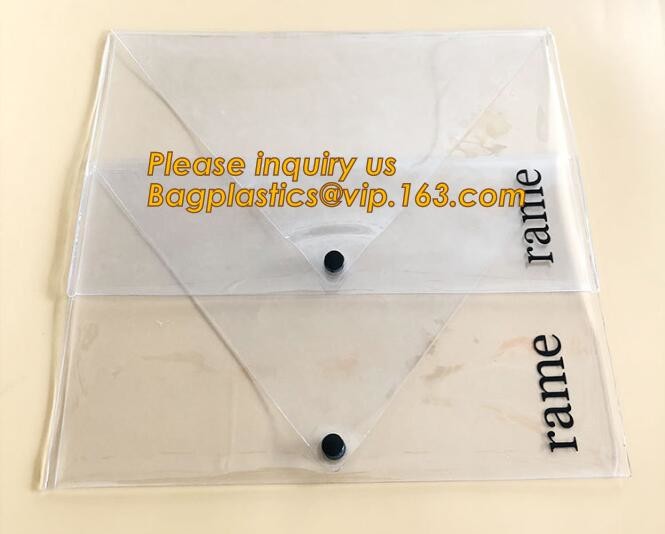Plastic Bag OEM Custom PVC Loop Handle Image Printed Plastic Shopping Bag,Promotional Clear Waterproof Plastic Cosmetic