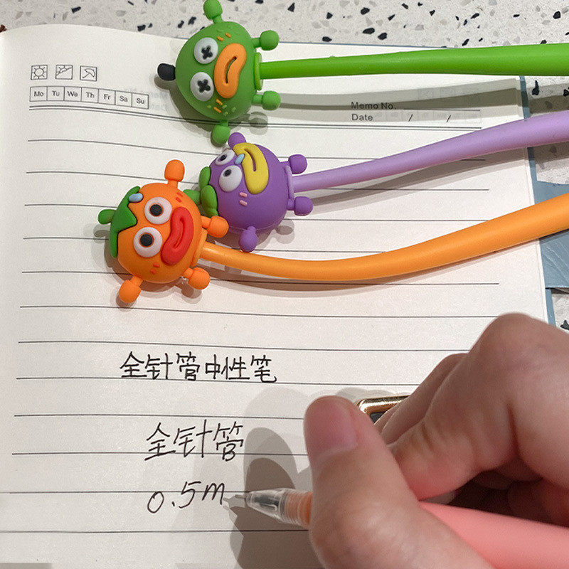 Cute Novelty Gel Ink Pens Cartoon Animal 0.5 Mm Black Ink Pens Bulk For Kids Office School Supplies Christmas Party Gift