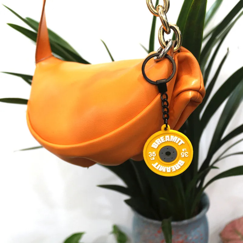 Rubber Soft PVC Keychain Gym Key Chain Workout Gift WeightLifter Fitness Keychain