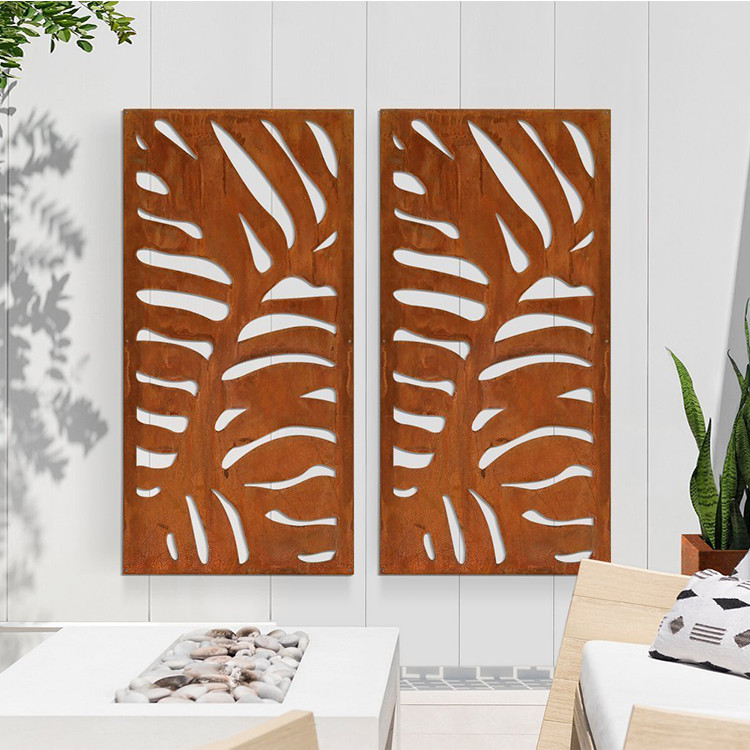Corten Steel Divider Screen Home Decoration