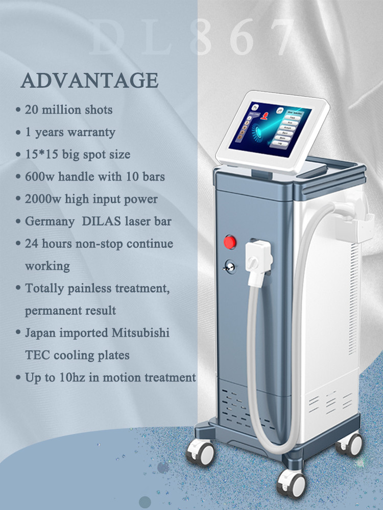 Painless Diode Laser Hair Removal Equipment With Adjustable Pulse Range