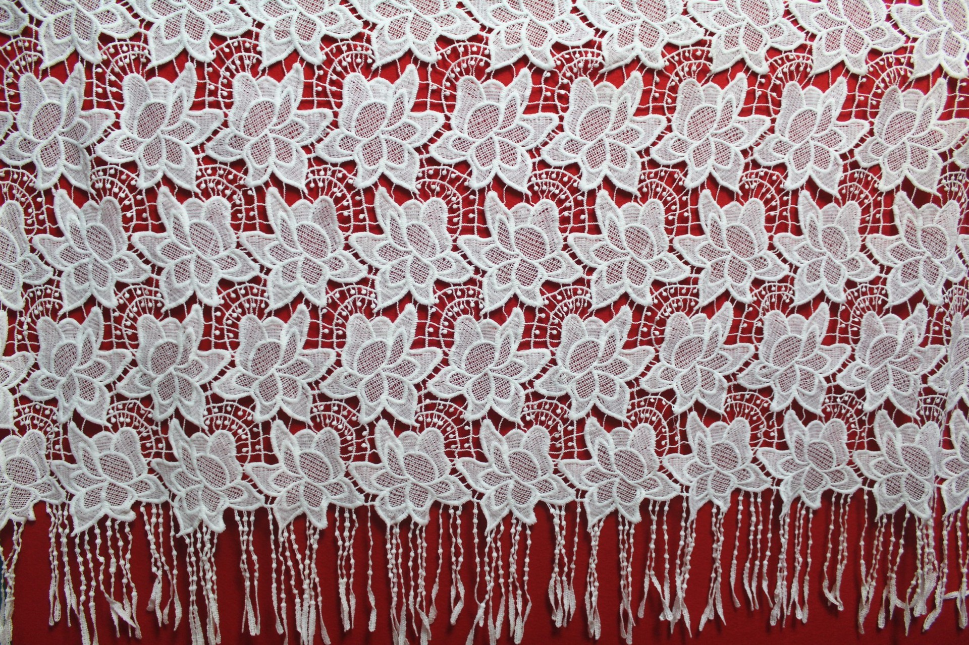 Garment Accessories Chemical Lace Fabric Water Soluble Embroidery lace fabric in Different Color