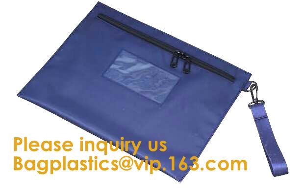 Cash Money Reusable Deposit Security Locking Factory Custom Made Bank Locking Night Deposit Bag With Lock, bagease