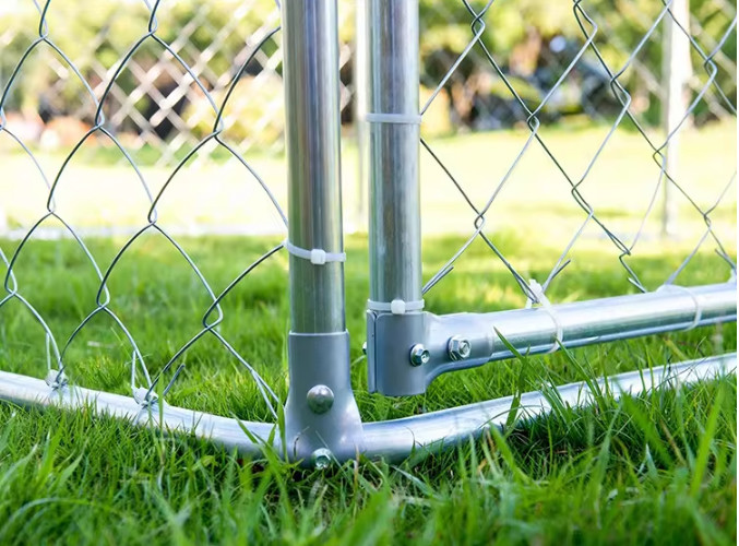 Chain Link Steel Dog Kennel Outdoor Enclosure Exercise Pen Run With Cover