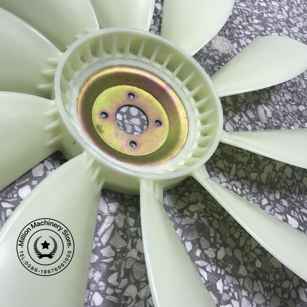 Kobelco Excavator Engine Parts SK75-8 Fan Blade 4LE2 Isuzu 4 Holes 10 Leaves Accessories