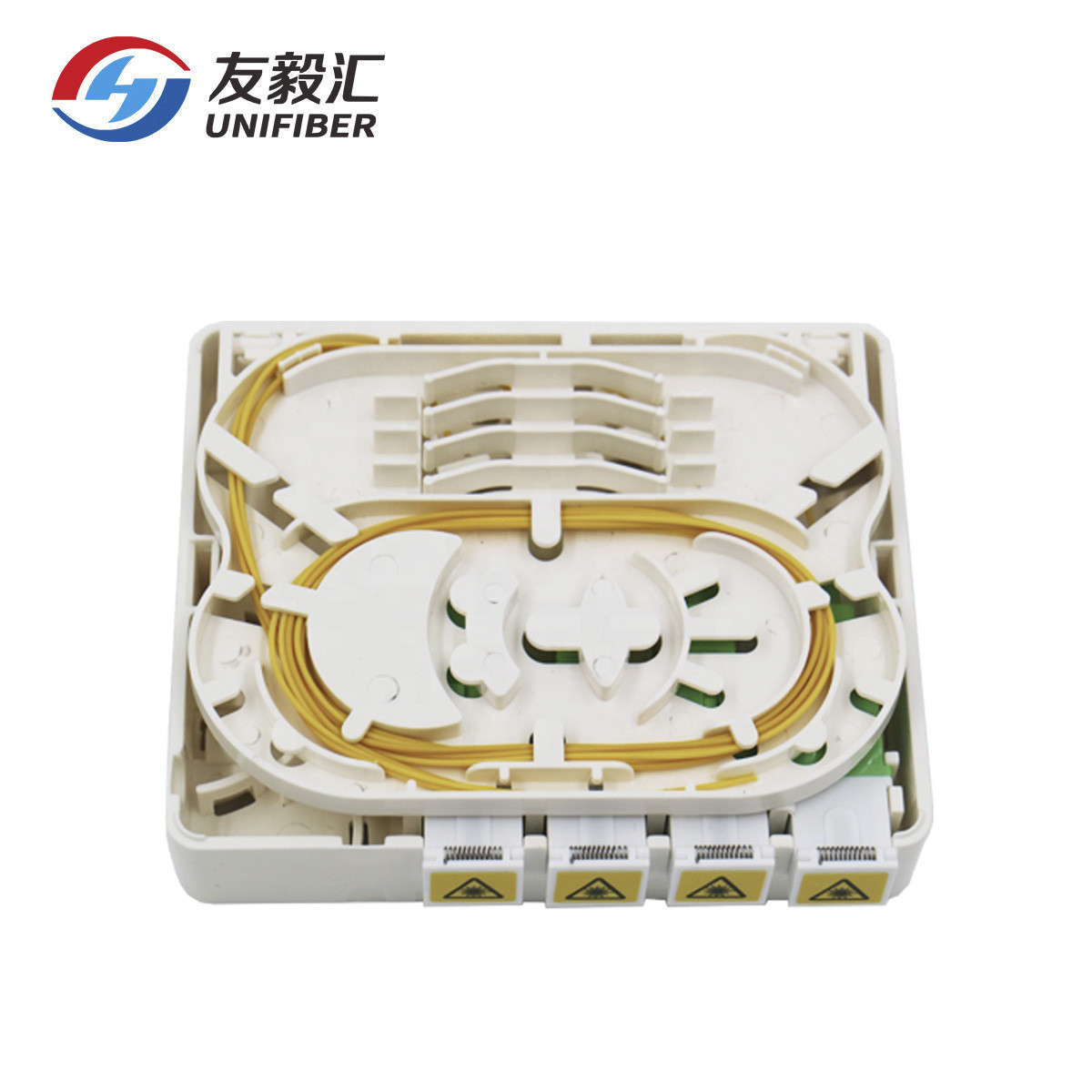 SC APC Wall Mount 4 Port FTTH Fiber Termination Cabinet