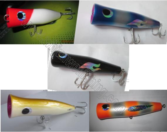 new style12cm/10g,16cm/150g,120cm/180g many colors choice Wooden popper fishing