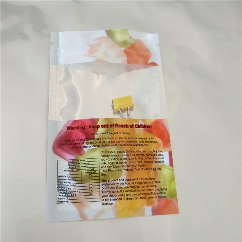 THC Hemp Seeds CBD Editale Infused Candy Gummy Bear Plastic Pouches Packaging Resealable Mylay k Sachet