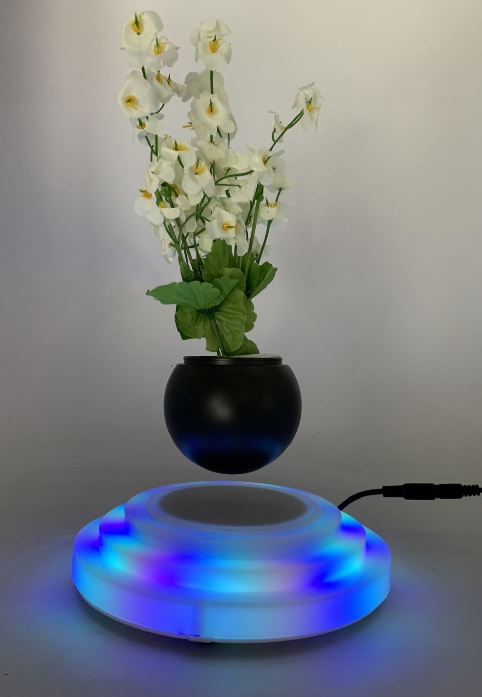 360 rotating magnetic levitation floating air bonsai plant tree potted vase succulent display stands