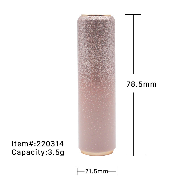 MSDS Private Label Rose Gold Empty Lipstick Tube Container Offset Printing