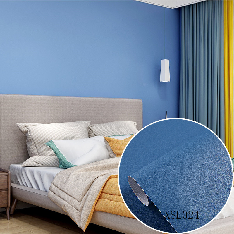 Solid Color Sand Surface PVC 3D Wallpaper for Hotel Interior Decoration Orange 0.18mm-0.21mm Thickness