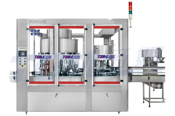 Rotary piston filling capping monoblock for lubricant, lub oil, engine oil,
