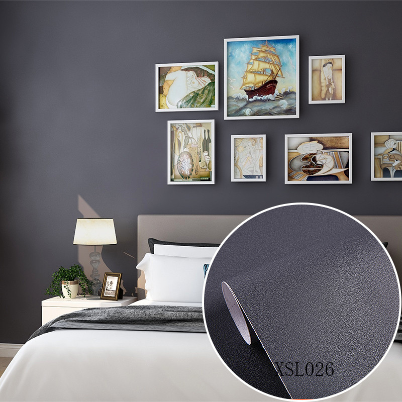 Solid Color Sand Surface PVC 3D Wallpaper for Hotel Interior Decoration Orange 0.18mm-0.21mm Thickness