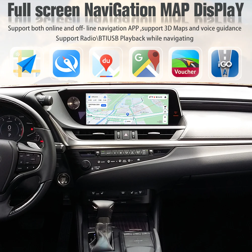 Viknav Fit For 12.3 Inch Car Video lnterface With For LEXUS ES 2018-2020 Carplay interface with screen touchpad