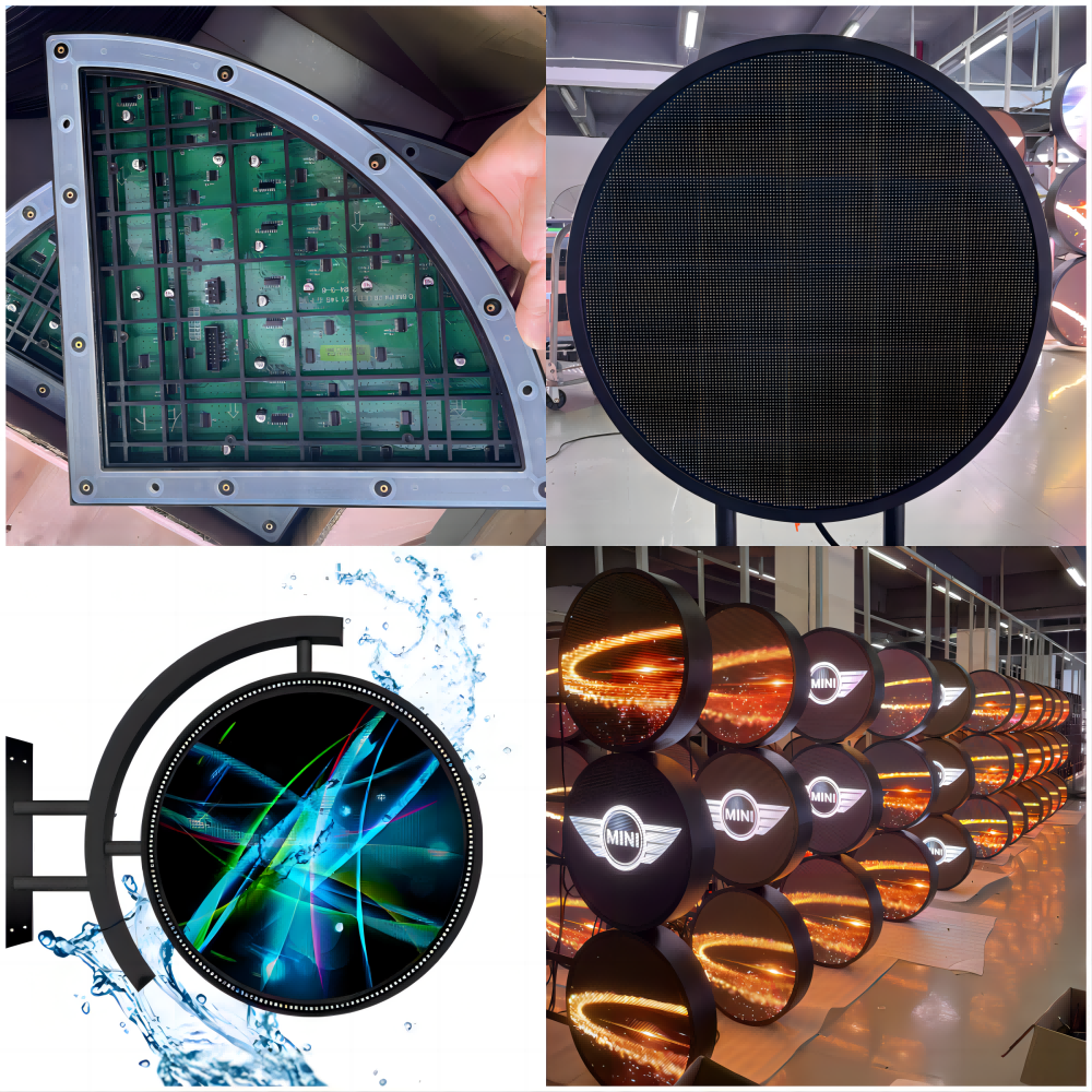 Round Led Display P4.28 dia-600mm Double Sided Circular LED Display