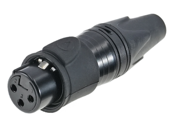 Outdoor Audio Video Connector Waterproof 3 Pin XLR Plug With Female Gender