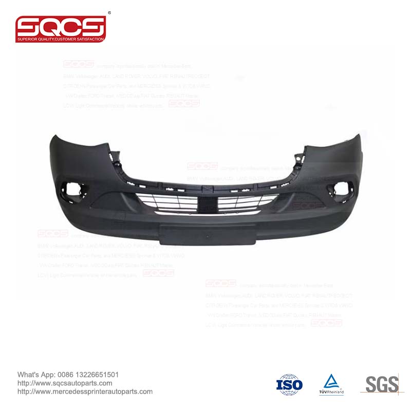 Mercedes Sprinter W907 W910 OE 9108858100 9108850000 Front Bumper With Bolt-On Attachment Type Black Paint Code Fog Light Hole