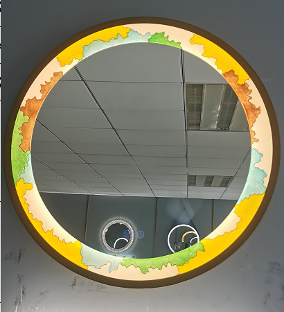 OEM ODM LED Bathroom Mirror Light Enamel Coloured LED Lighted Mirror
