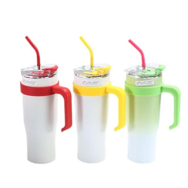 Quality Large Capacity Food Grade Double Wall 40 Oz Insulated Tumbler With Handle And Straw Custom Vacuum Insulated Tumbler Keeping Drink Hot Cold OEM/ODM for sale