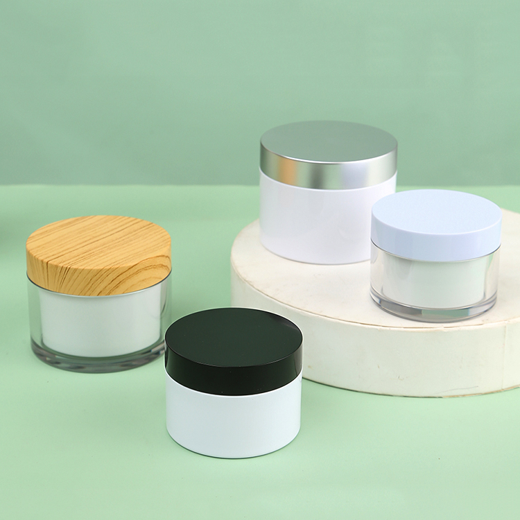 30ml 40ml 50ml 60ml 80ml 100ml 120ml 200ml 250ml 400ml 500ml 1L Chocolate PET Plastic Cream Jar for Food Collar Material