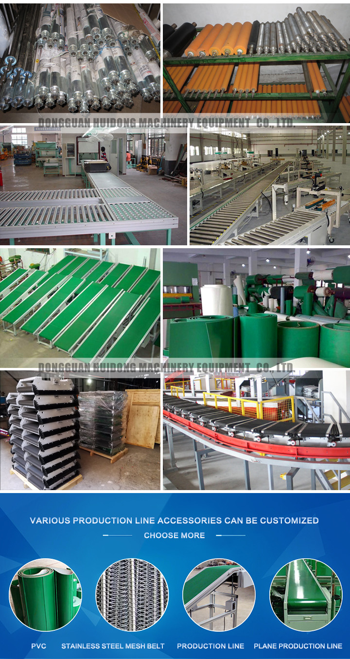 PU Skirt Flat Belt Conveyor Customized Size For Food Industry 1 Year Warranty