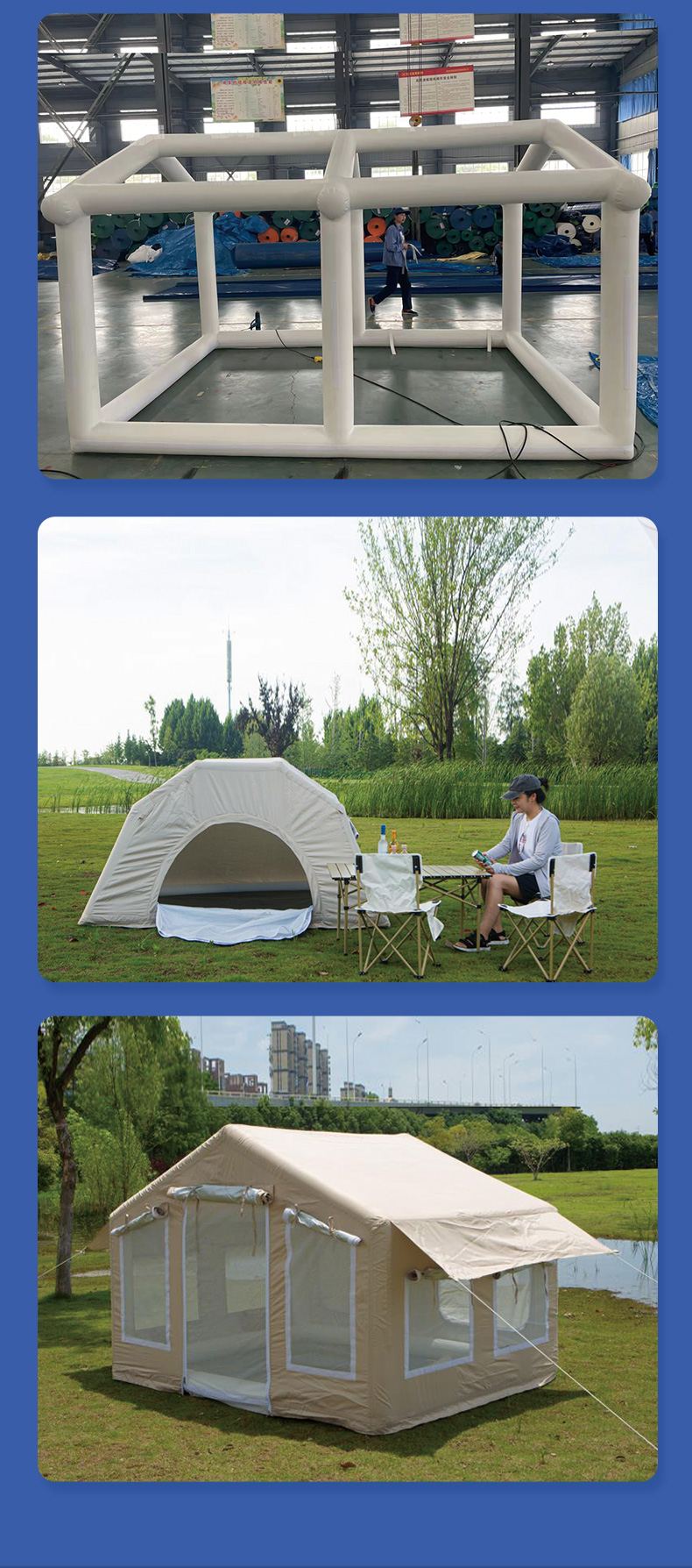 Camping Inflatable Air Tent Oxford Cloth Outdoor Inflatable Tent