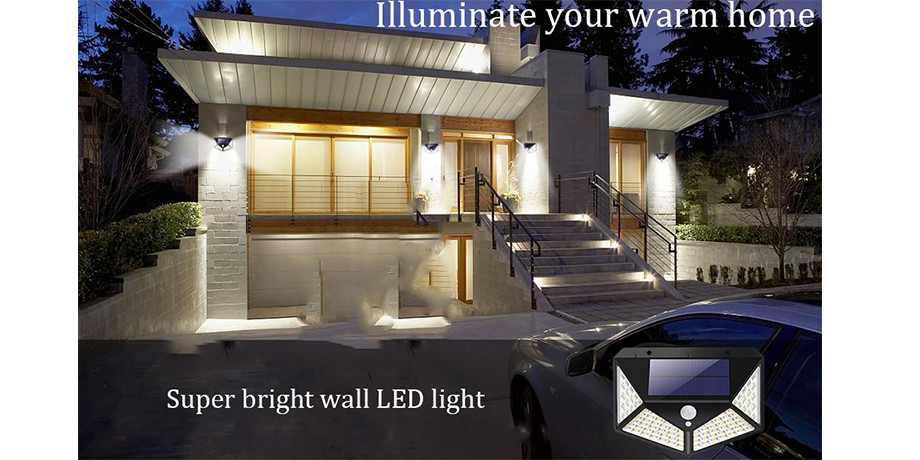 Solar Powered LED Wall Light High Brightness LED Light With Motion Sensor