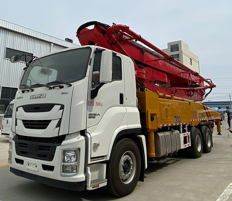 Second Hand Sany Brand 38 Meter Diesel Pump Truck 8x4 6x4 4x2 Factory Authorized