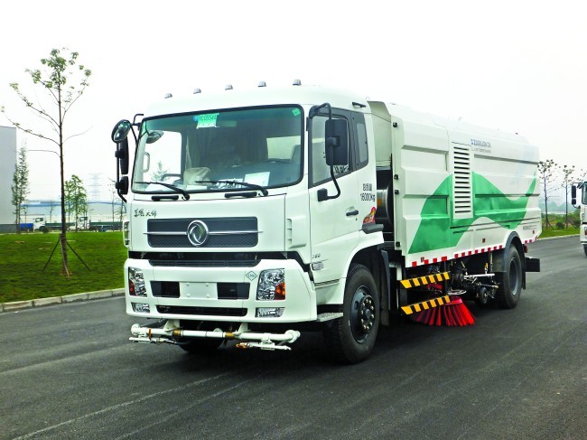 Dongfeng 16ton Outdoor Truck Mounted Vacuum Street Sweeper 4cbm 5cbm 6000 liters 7cbm 7000 liters road sweeping truck