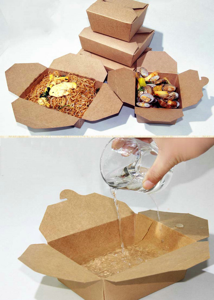 300G + 15G PE Coating Paperboard Food Brown Kraft Paper Sheets for Food Boats